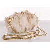 Fisher Clutch with  Detachable Metal Shoulder Strap  &  Light Gold Closure  
