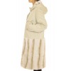 Cashmere  Coat with  Rex Rabbit on the Hood and Hem