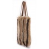 American Raccoon  Shopping Bag with Leather 