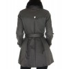 Jacket with Detachable Mink Collar