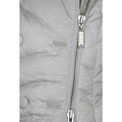 Down Jacket with Detachable Rex Rabbit Collar