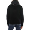 Knitted Male Wool Jacket with Rex Rabbit on the Hood 