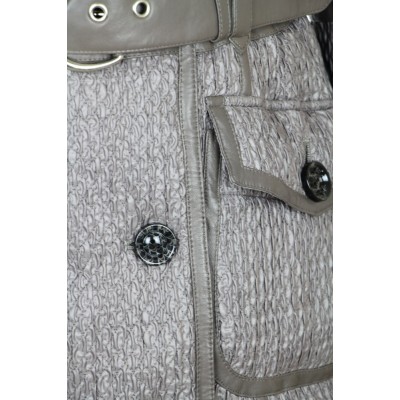 Coat with Detachable Silver Fox on the Collar