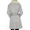 Coat with Detachable Platinum Fox on the Collar & Rex Rabbit Lining.