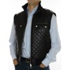 Leather Male Jacket with Chinese Raccoon Trimming & Detachable Hood and Sleeves. 