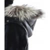 LeatherMale Jacket with Silver Fox Trimming & Detachable  Hood and Detachable Calf Sleeves. 