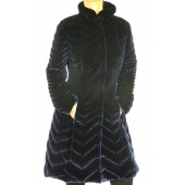 Down Coat With Detachable Sheared Mink On Collar