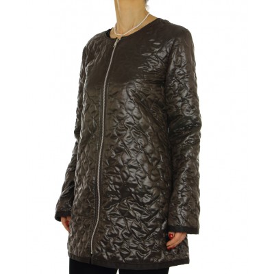 Coat with Detachable Inner Textile Vest & Detachable Outer Rex Rabbit Vest With Detachable Chinese Raccoon on Hood.