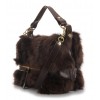 Fox Fur Shoulder Bag with Leather (Helena)