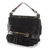 Lamb Fur Shoulder Bag with Leather (Helena)