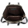 Rex Rabbit  Fur Tote Bag with Leather (Vicky)