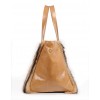 ERA Vicky American Raccoon Fur and Real Leather Tote Bag