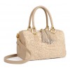 Afghan Karakul Fur Tote Bag with Leather