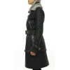 Mutton Coat with Leather Details