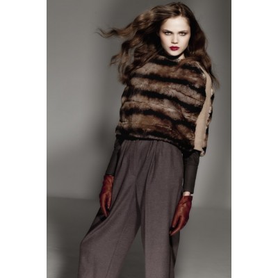Rex Rabbit Cape with Cashmere - Wool Knitted