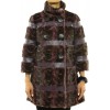 Mink Fur Pieces Coat In Purple Snowtop Color