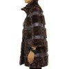 Mink Fur Pieces Coat In Purple Snowtop Color