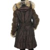 Coat with Detachable Silver Fox on the Hood & Cuffs