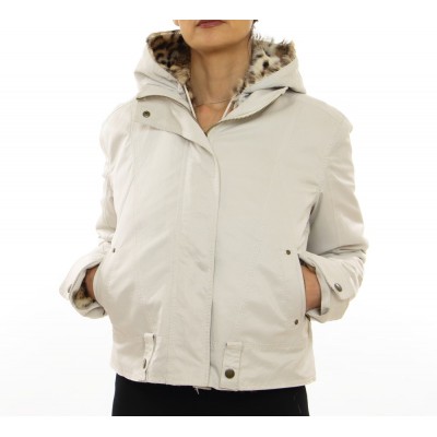 Jacket with Detachable & Reversible Inner Kid Lamb Jacket with Hood
