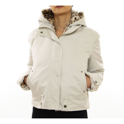 Jacket with Detachable & Reversible Inner Kid Lamb Jacket with Hood