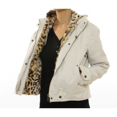 Jacket with Detachable & Reversible Inner Kid Lamb Jacket with Hood