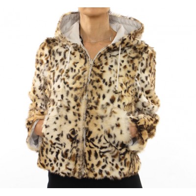 Jacket with Detachable & Reversible Inner Kid Lamb Jacket with Hood