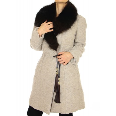 Down Coat  with Detachable  American Raccoon on the Collar    