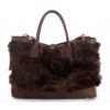 Chekiang Lamb  Fur Tote Bag with Leather