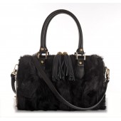 Chekiang lamb Fur Tote Bag with Leather