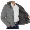 Knitted Male  Wool  Jacket with  Inner Chekiang Lamb Jacket 