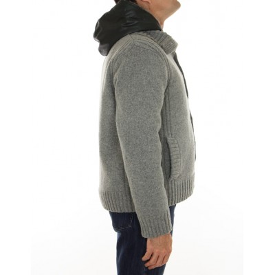 Knitted Male  Wool  Jacket with  Inner Chekiang Lamb Jacket 