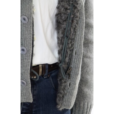 Knitted Male  Wool  Jacket with  Inner Chekiang Lamb Jacket 